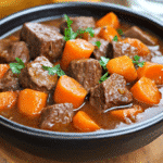 Dinty Moore Beef Stew in rustic bowl