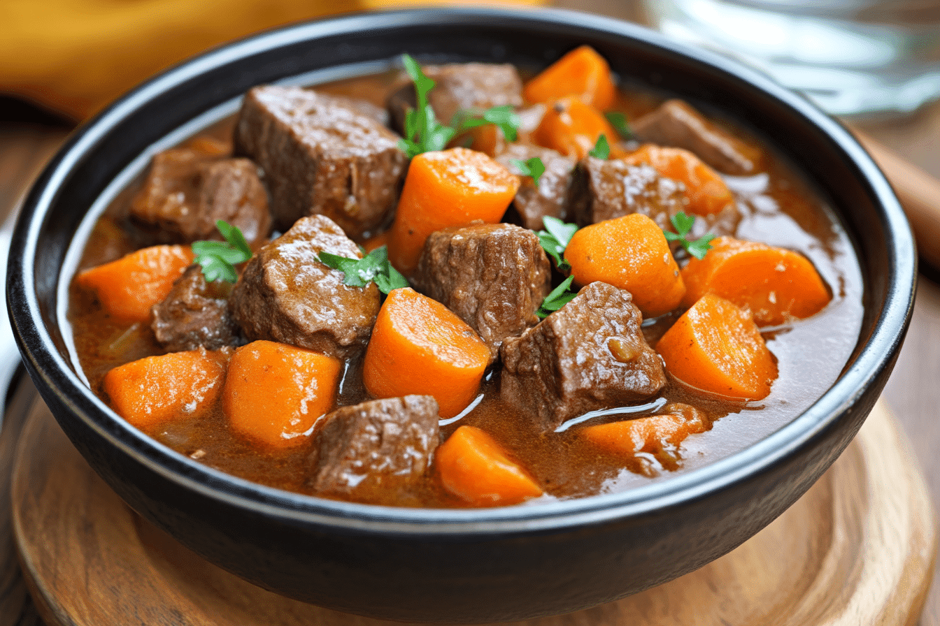 Dinty Moore Beef Stew in rustic bowl