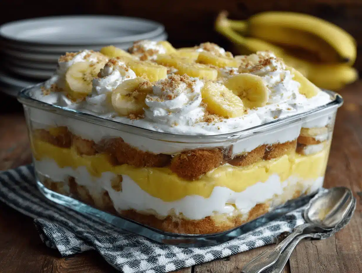 No-bake Twinkie Cake with fruit and whipped cream