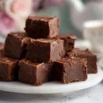 easy fudge recipe on parchment paper