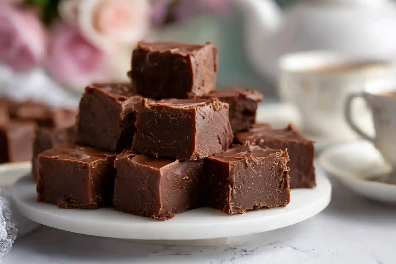 easy fudge recipe on parchment paper