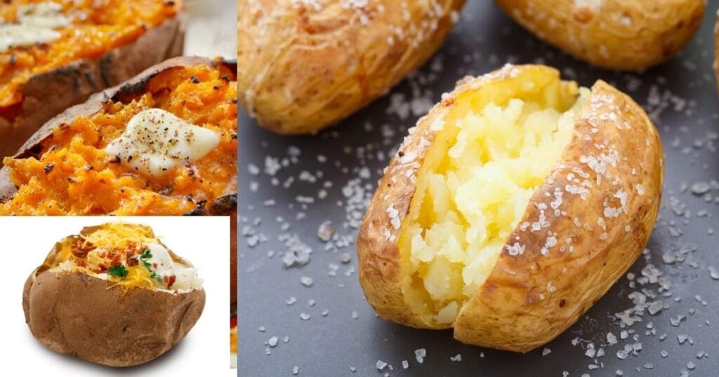 microwave baked potatoes