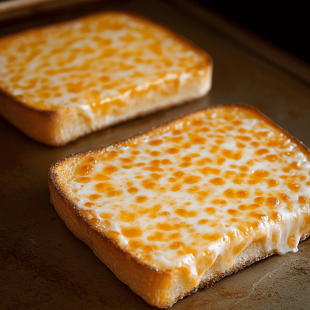 Pizza Lava Toast baking in oven