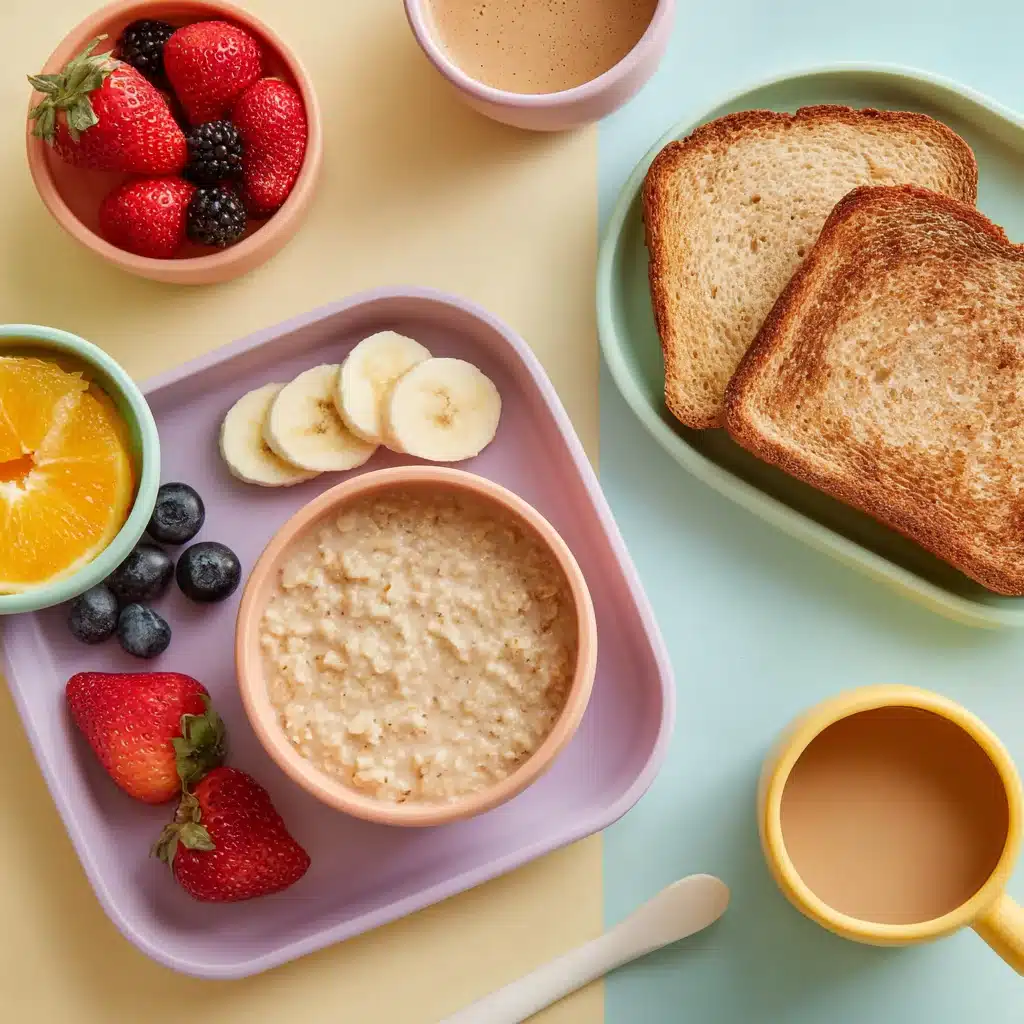 Allergy-safe toddler breakfast plate