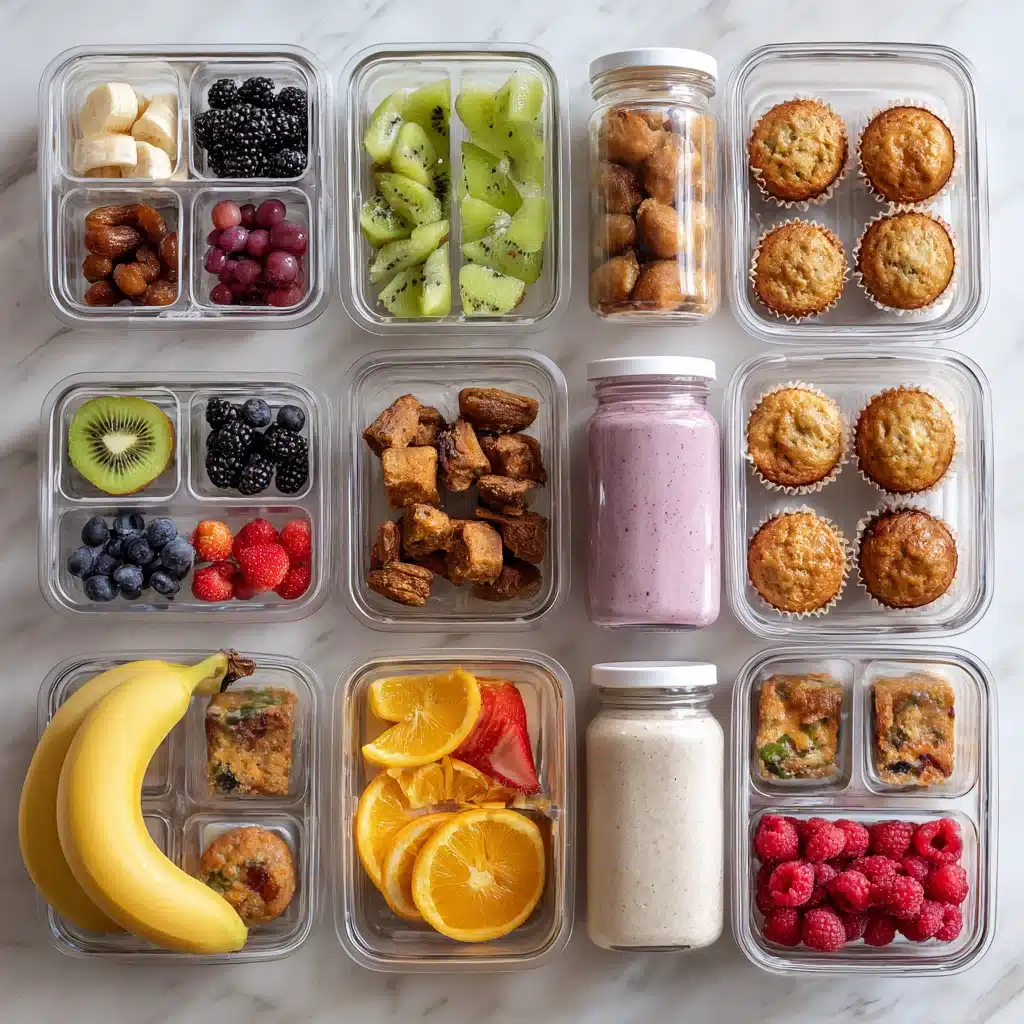 Organized toddler breakfast meal prep containers