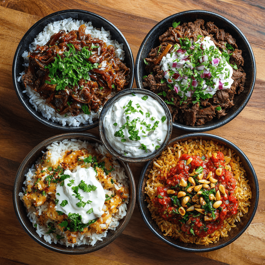 International ground beef and rice recipes including Korean, Greek, Indian, and Mexican