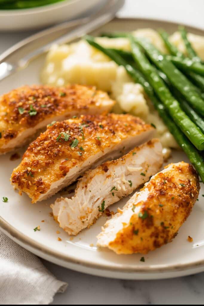 Longhorn Parmesan Crusted Chicken on Plate