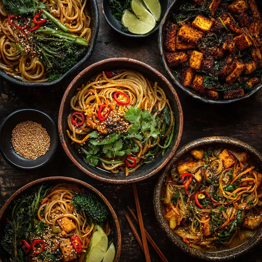 Variations of Mongolian beef noodles