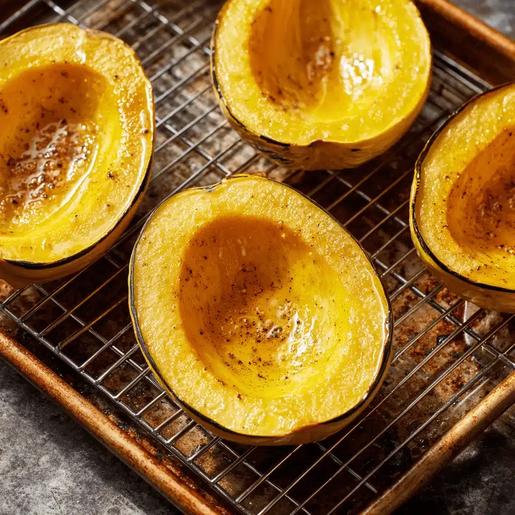 Roasting acorn squash in oven