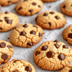 Chocolate chip cheesecake cookies fresh out of the oven