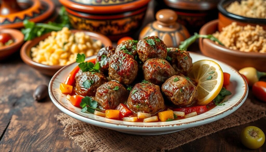 Moroccan lamb meatballs