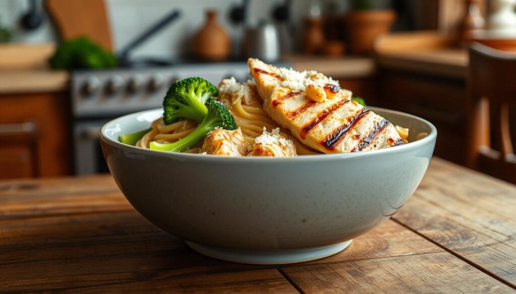 Chicken and Broccoli Fettuccine Alfredo