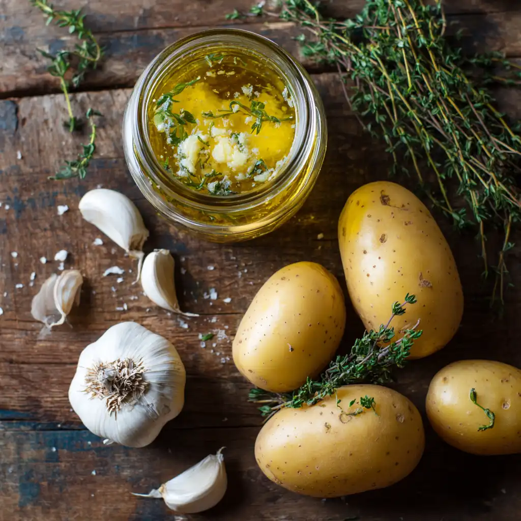Ingredients for potato pave recipe