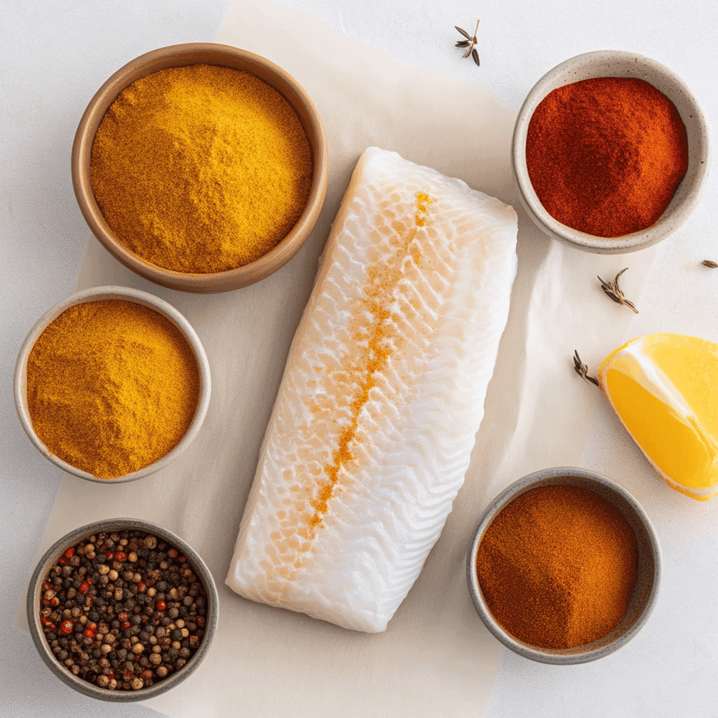 Jerk fish ingredients and spice mix