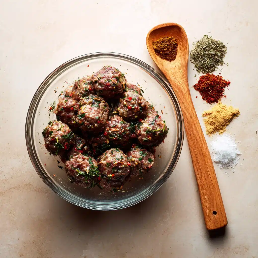 Mixing lamb with Moroccan spices