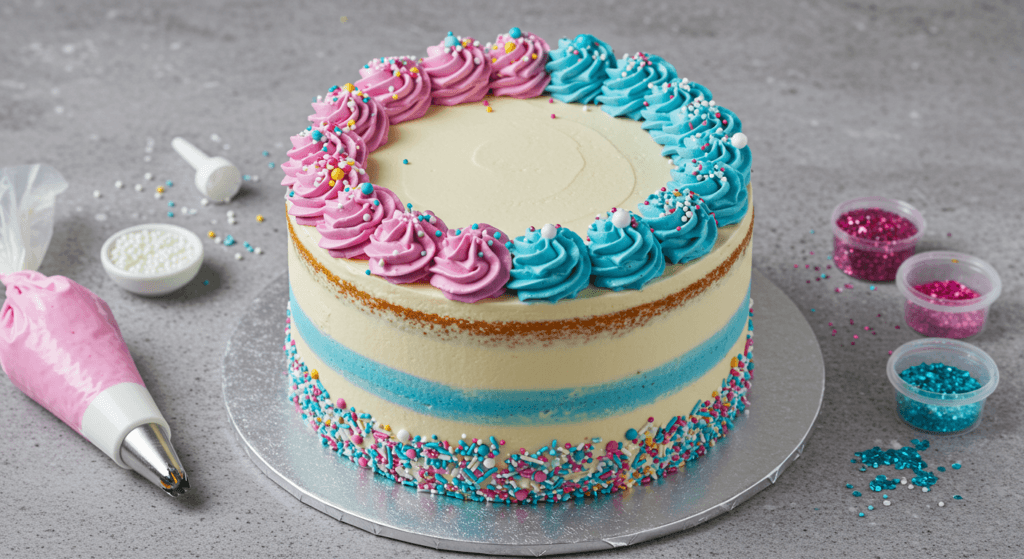 Gender Reveal Cake