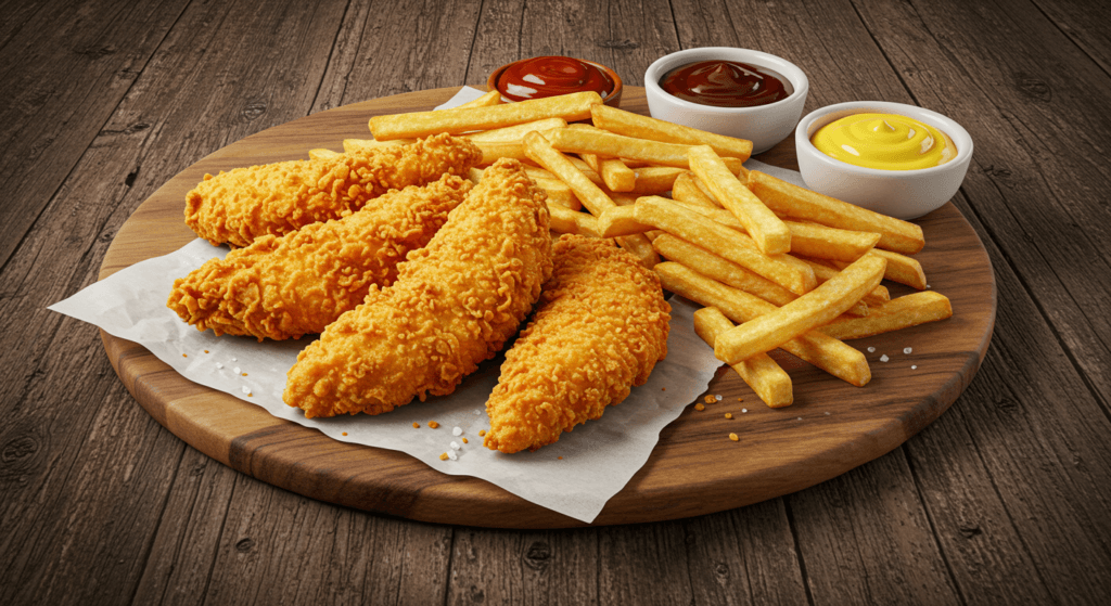 Chicken Tenders and Golden Fries