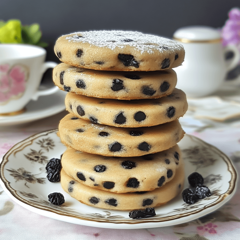 Served Earl Grey cookies with tea on vintage plate