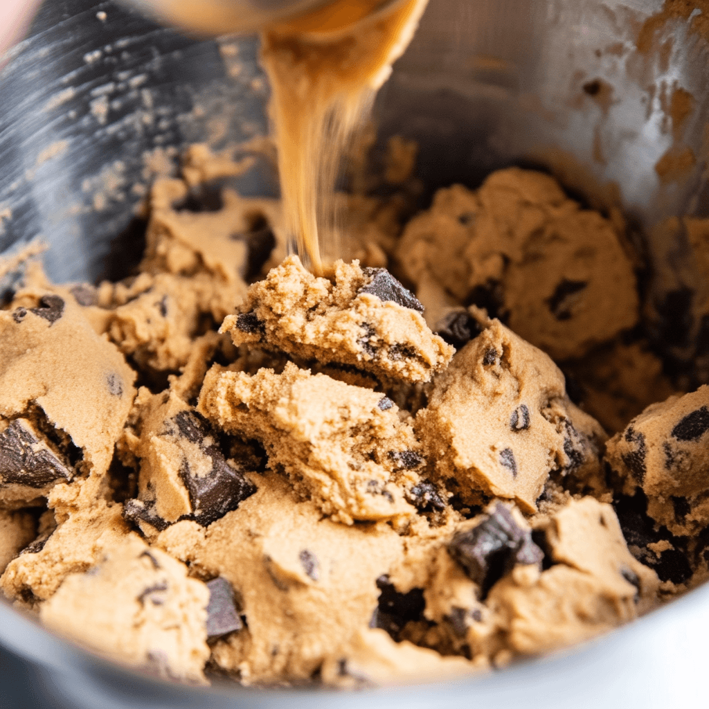 Mixing Earl Grey cookie dough in a mixer