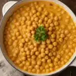 Marry Me Chick Pea in creamy skillet with parsley