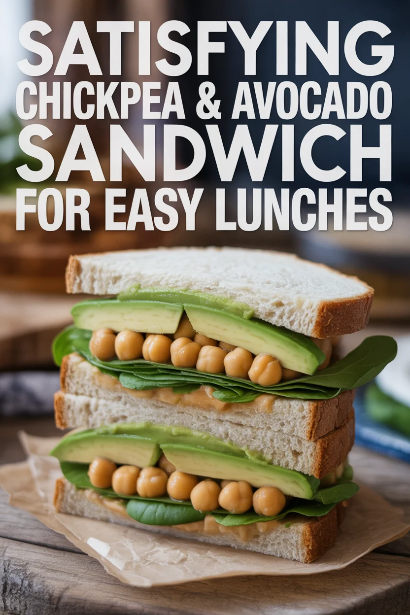Satisfying Chickpea & Avocado Sandwich for Easy Lunches