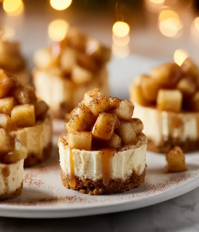 Apple Crisp Mini Cheesecakes