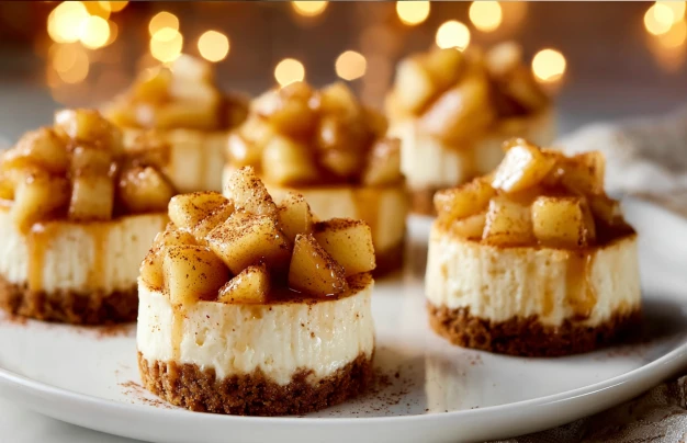 Apple Crisp Mini Cheesecakes