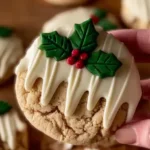 Delicious chewy maple cinnamon cookies on a baking tray
