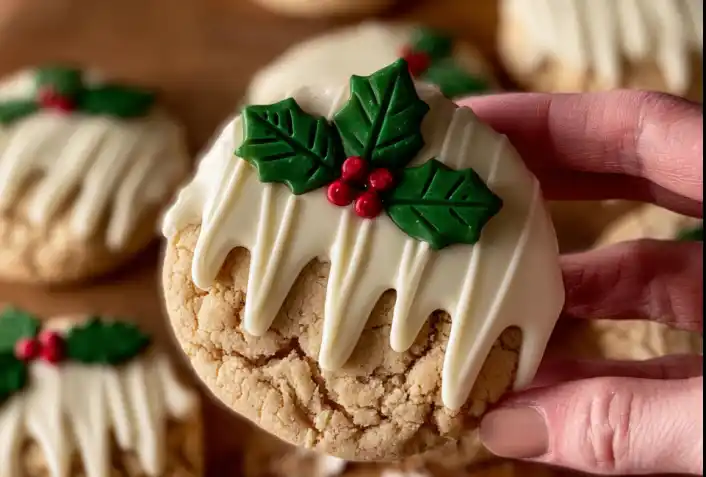 Delicious chewy maple cinnamon cookies on a baking tray