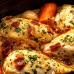 Delicious Crock Pot Marry Me Chicken garnished with herbs