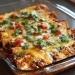 Delicious ground beef enchiladas topped with cheese and sauce