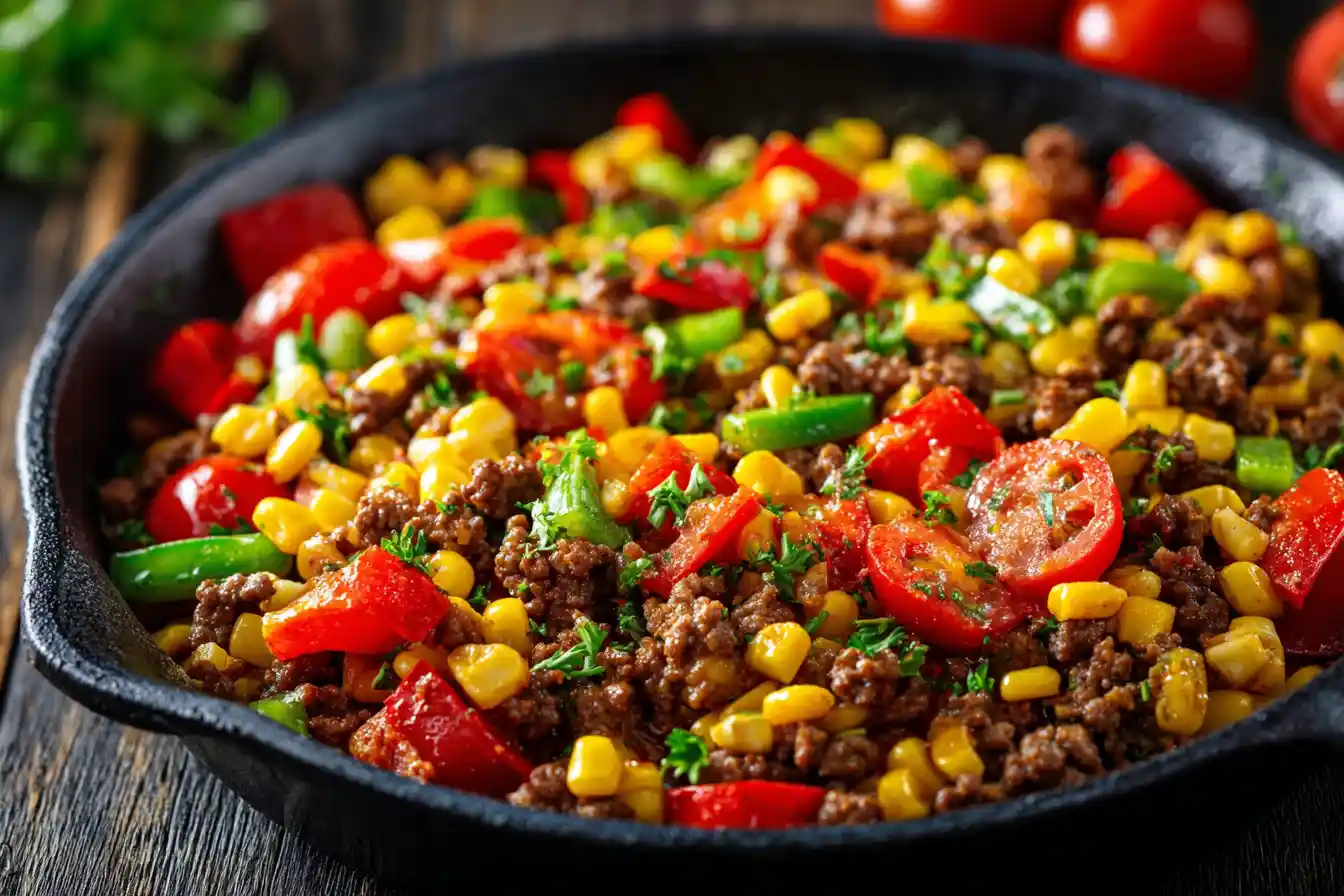 One-pan ground beef recipes with fresh ingredients for quick meals
