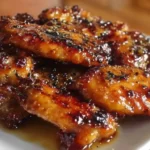 Delicious Pineapple-Teriyaki Wings garnished with sesame seeds and green onions