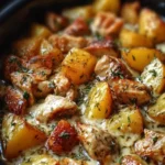 Garlic Parmesan Crockpot Chicken and Potatoes