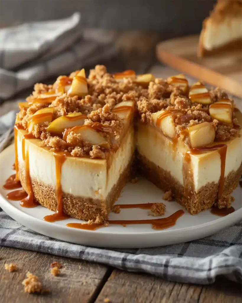 Salted Caramel Apple Pie Cheesecake