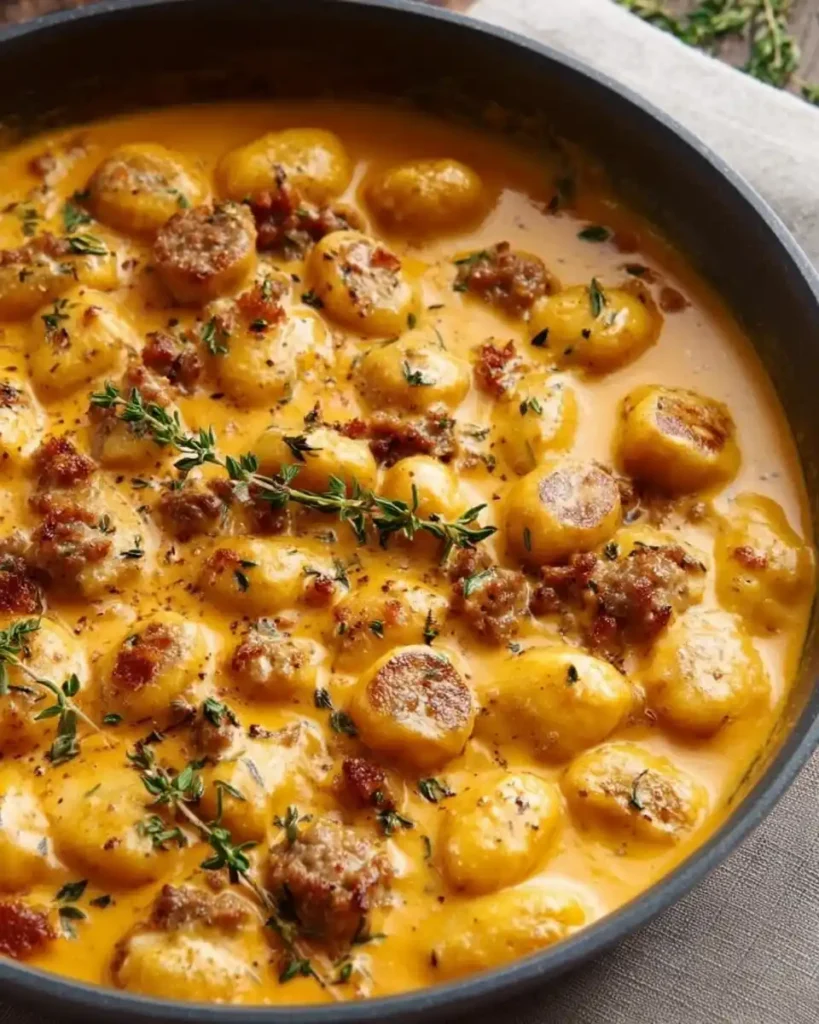 Creamy Butternut Squash Gnocchi with Sausage