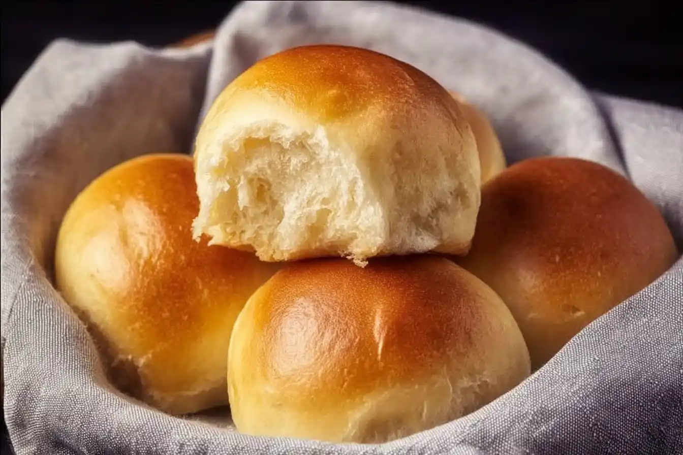 Texas Roadhouse Rolls served with cinnamon honey butter on a wooden table