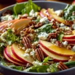 Colorful Autumn Harvest Salad with seasonal veggies and nuts
