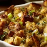 Delicious Thanksgiving stuffing made using Grandma’s special recipe