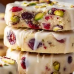 Cranberry Pistachio Shortbread Cookies