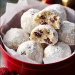 Cranberry Orange Snowball Cookies