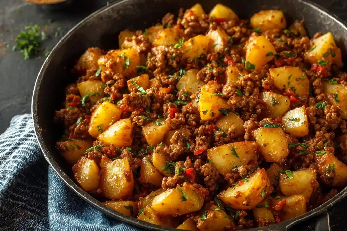 one-pan-ground-beef-and-potato-dinner