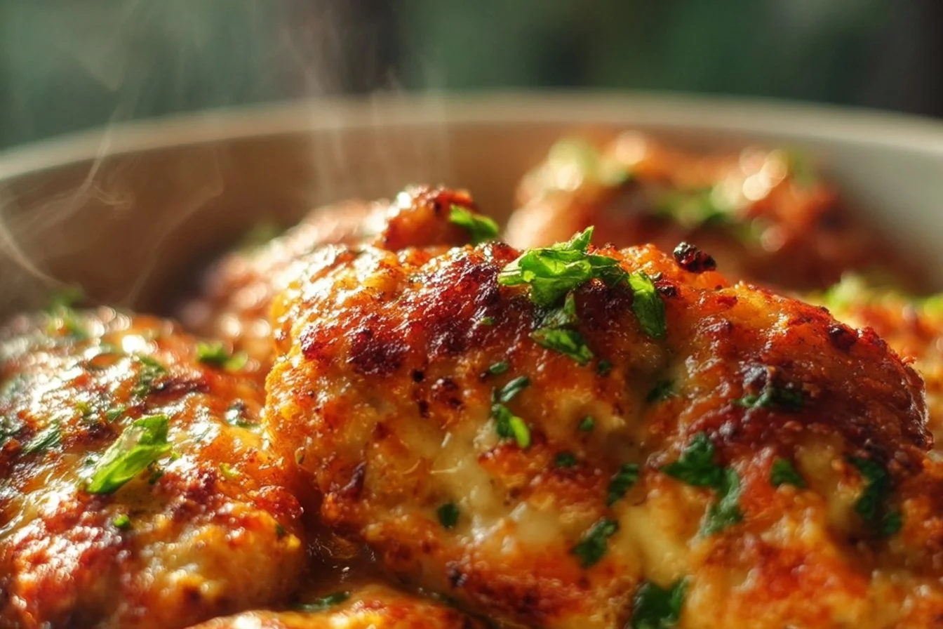 Delicious melt in your mouth chicken served on a plate