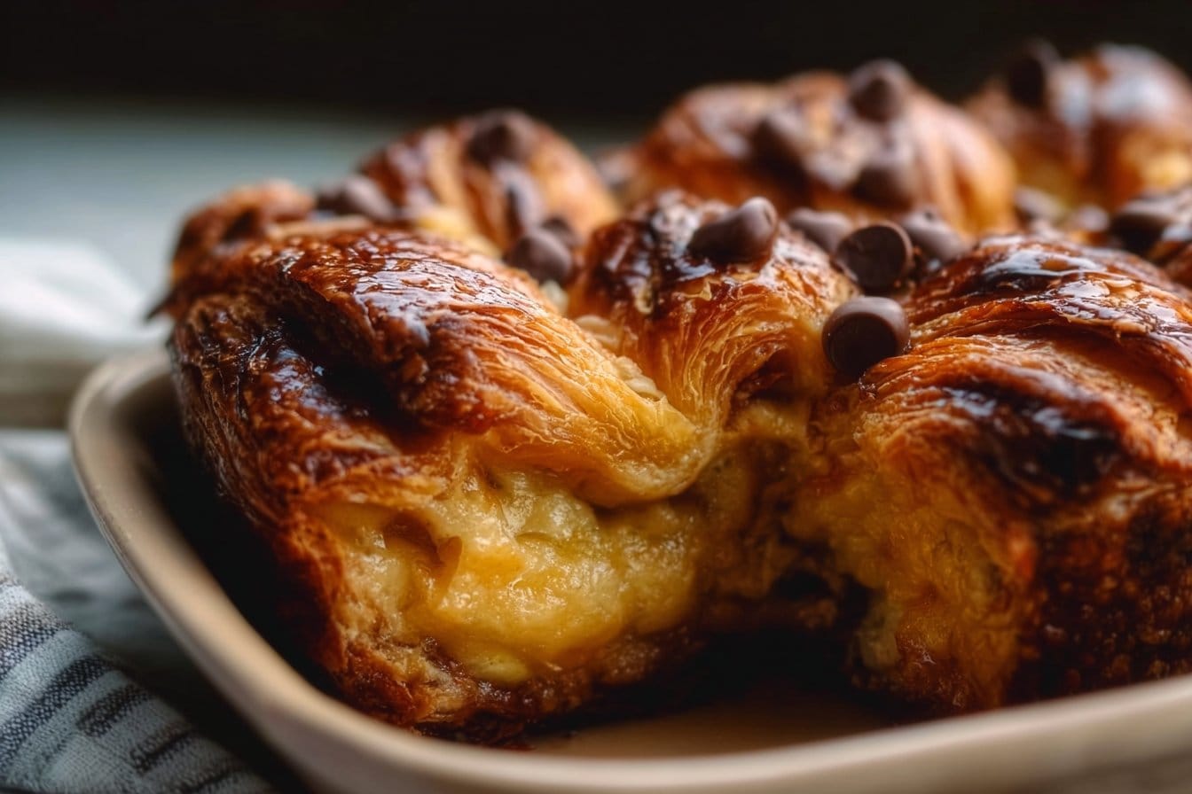 Chocolate Croissant Breakfast Bake