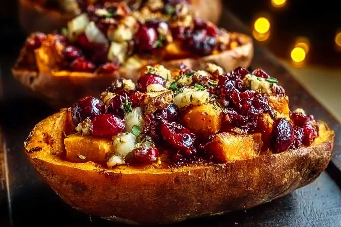 Indulge in Cranberry Apple Twice-Baked Sweet Potatoes This Fall!