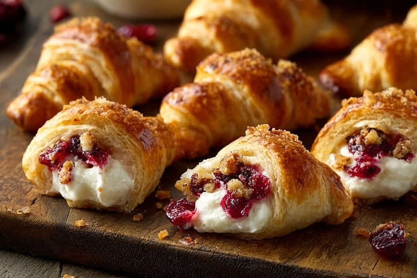 Cranberry Cream Cheese Crescent Bites