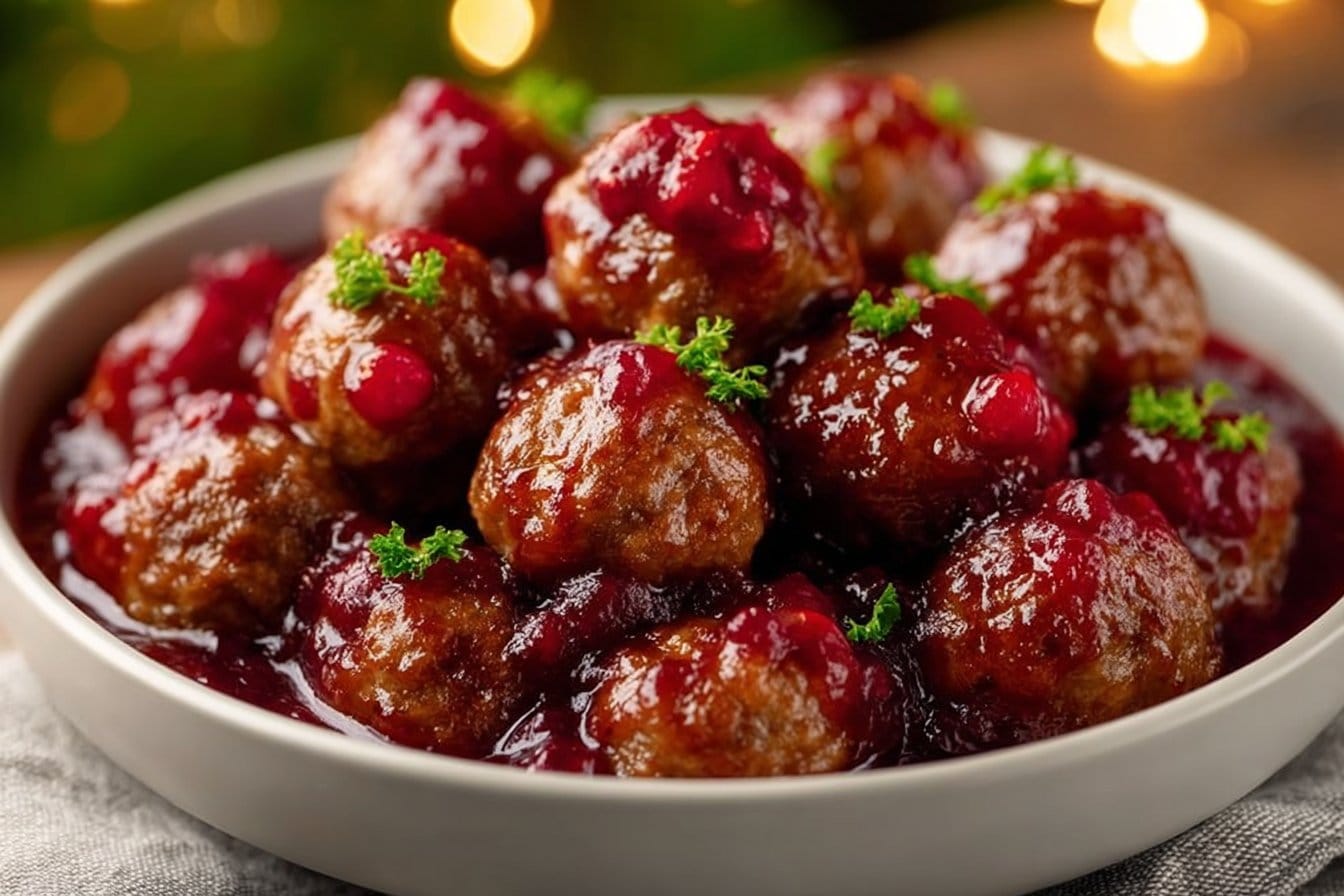 Christmas Cranberry Meatballs