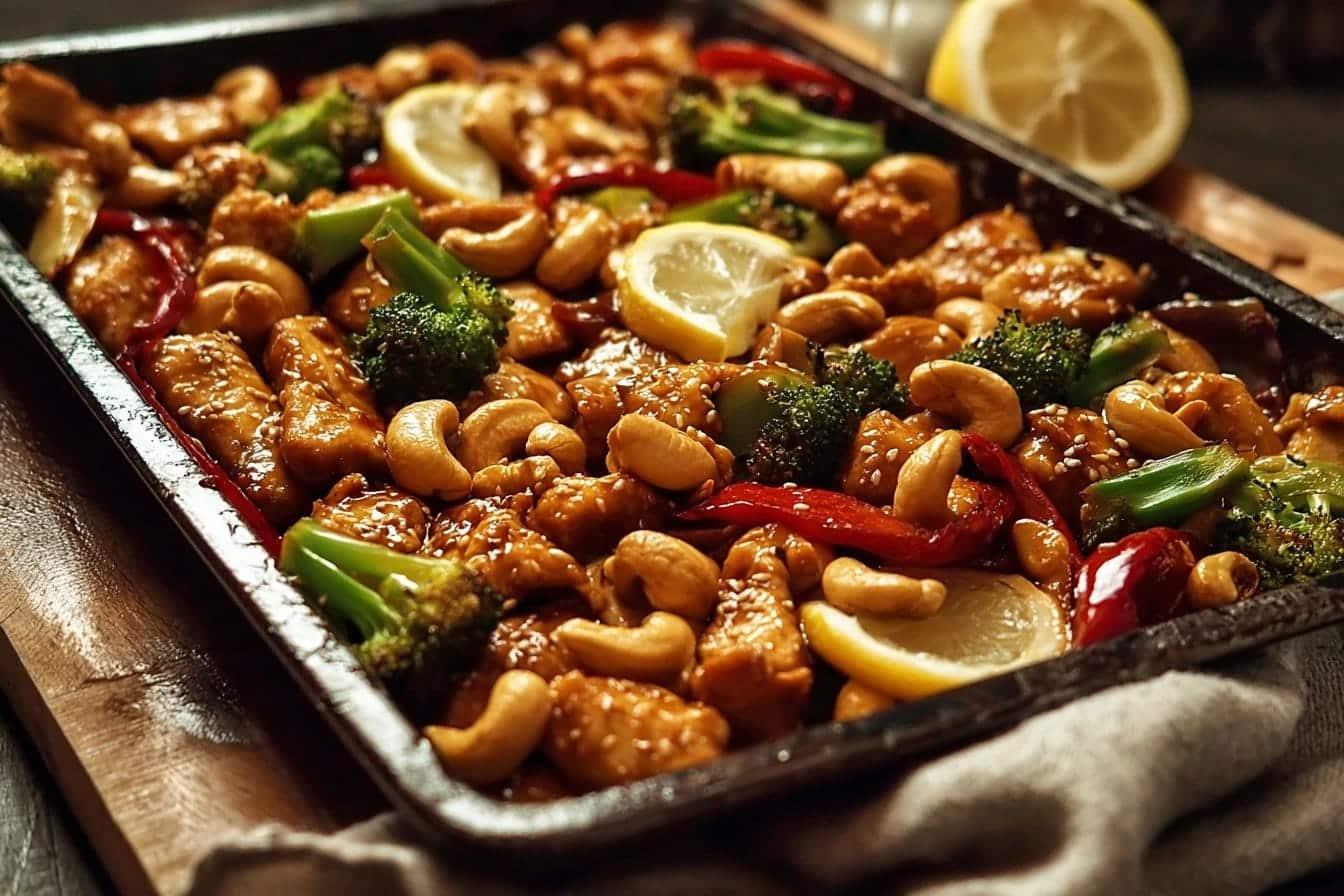 Sheet Pan Cashew Chicken