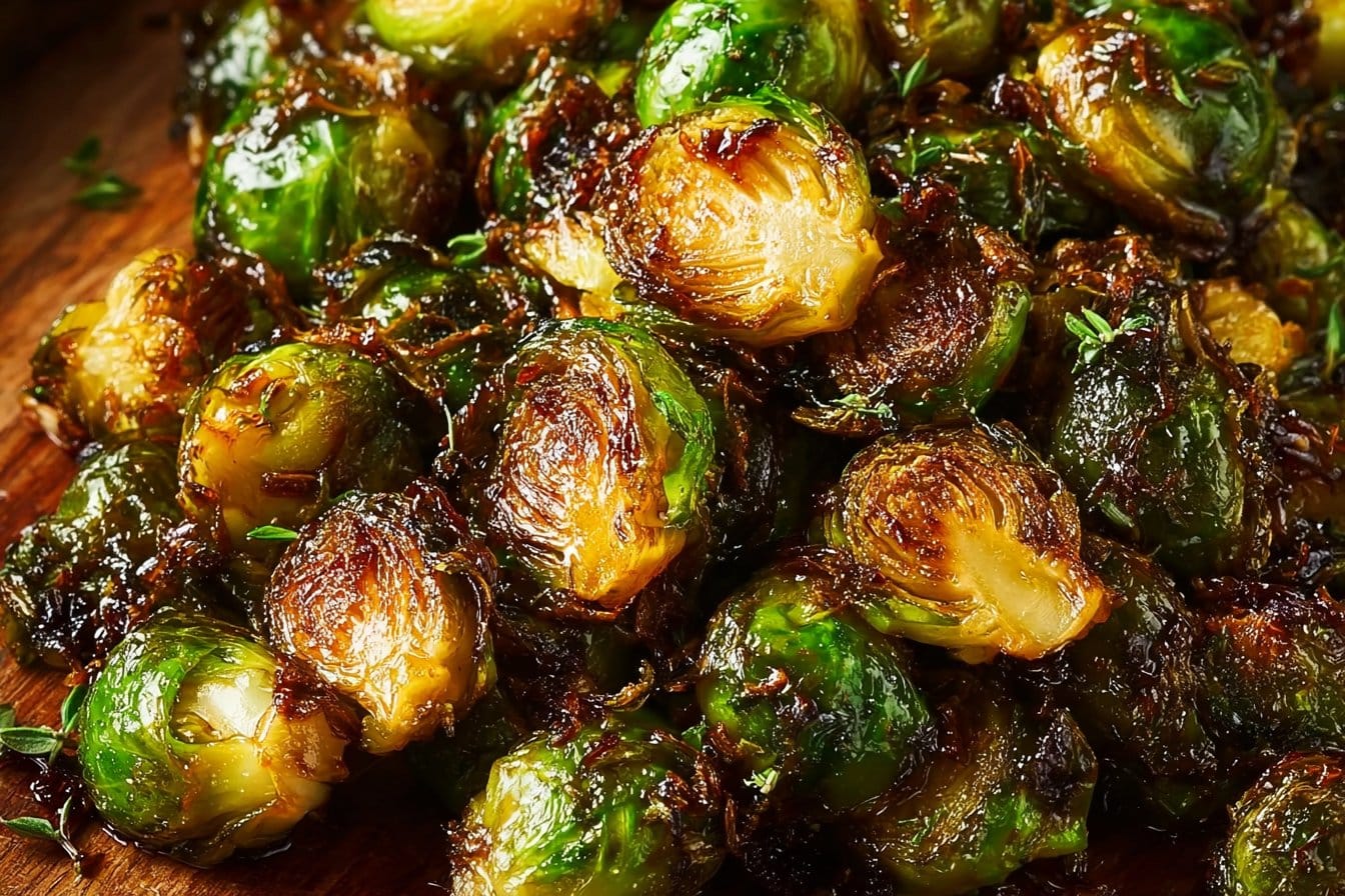 Crispy Honey Balsamic Brussels Sprouts