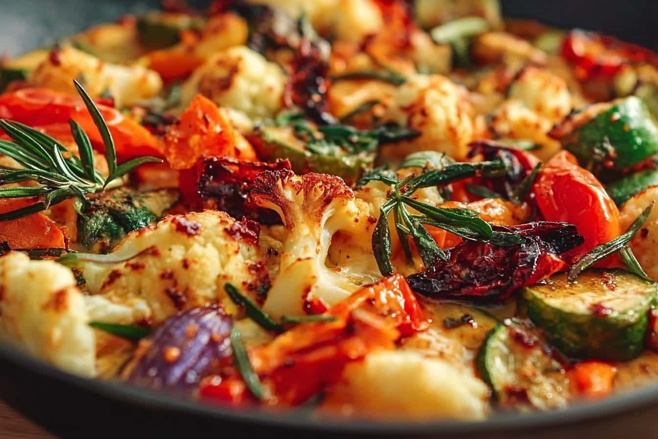 Cheesy Marry Me Roasted Vegetable Medley
